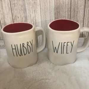 Rae Dunn Hubby and Wifey Mugs